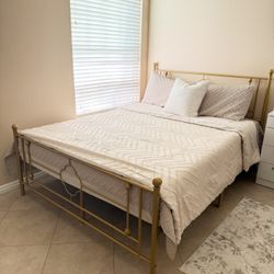 Gold Queen Bed Frame