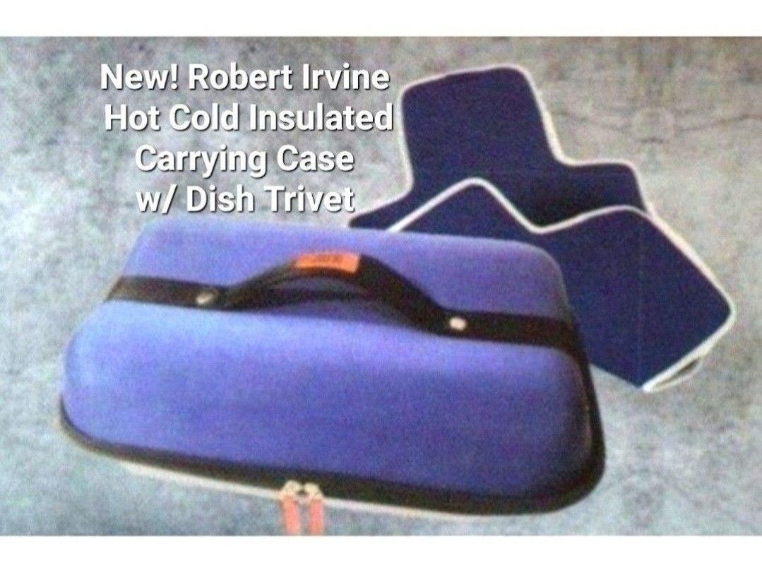 New! Robert Irvine Insulated Carrying Case W/ Dish Trivet