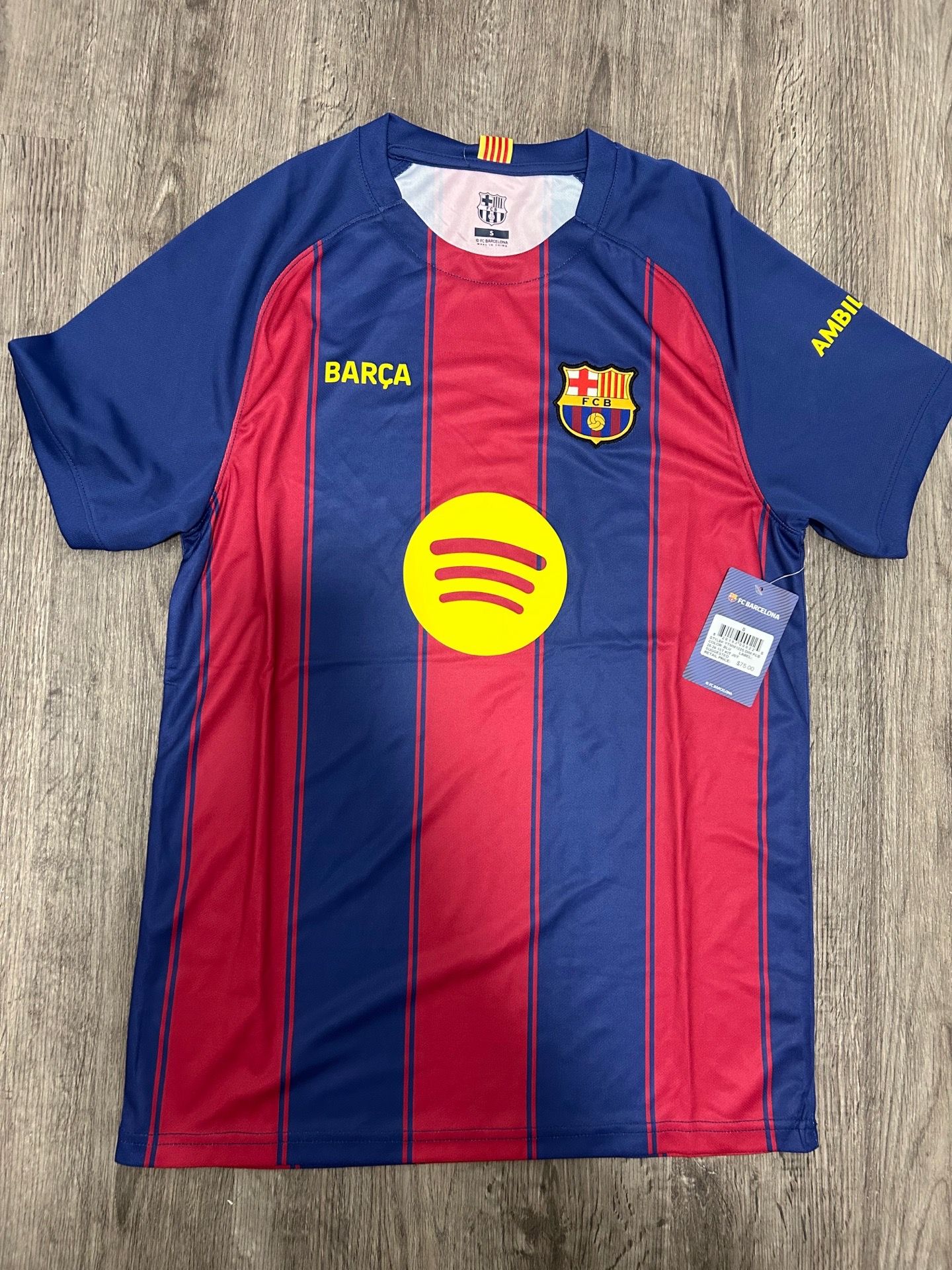 FC Barcelona 25/26 Home Jersey Men’s Medium M Blue Red Stripe NWT
