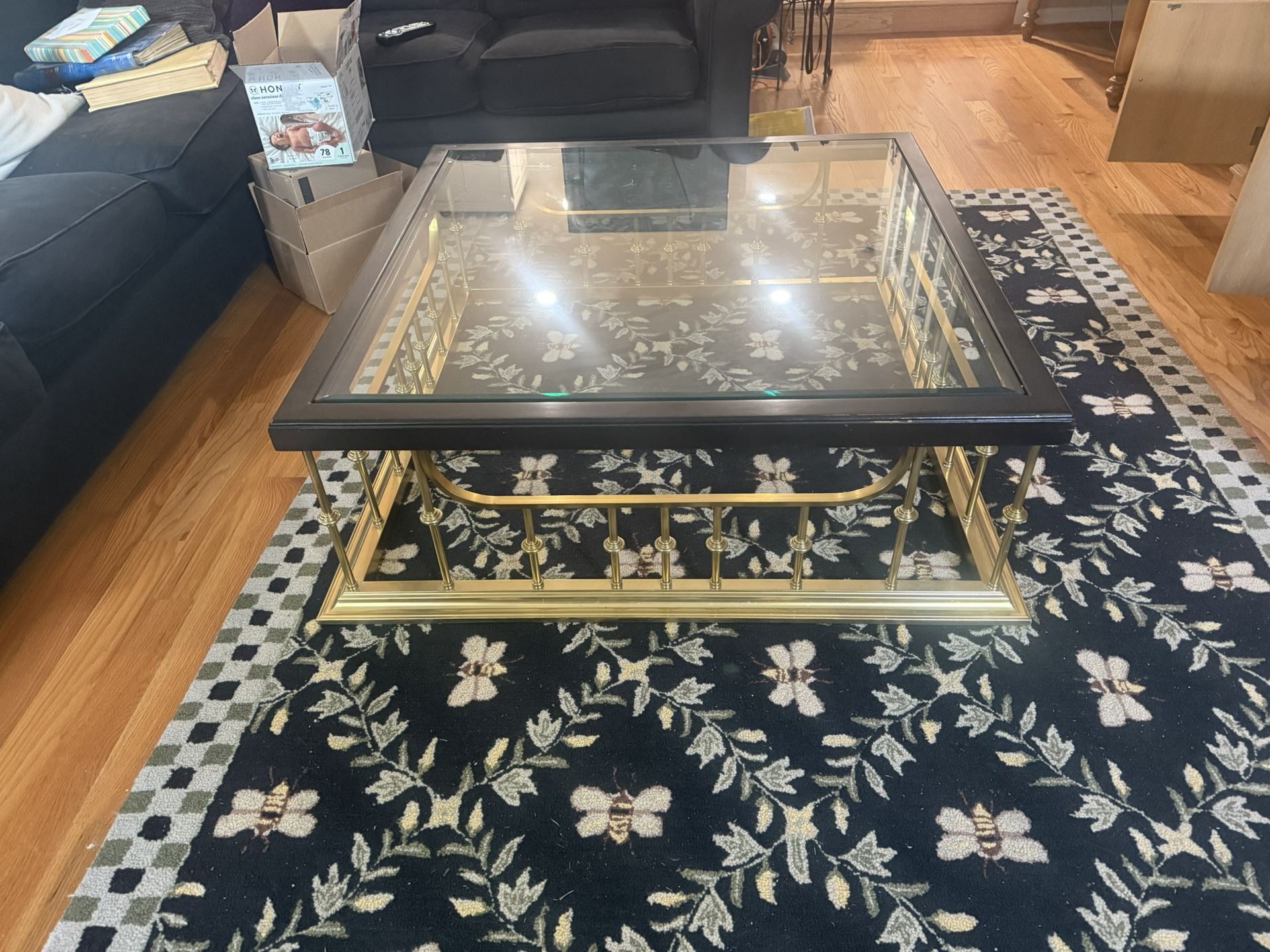 Brass And Glass Coffee Table