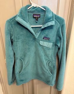 Patagonia Teal Fleece Pullover Snap-T Jacket