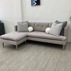 West Elm Sofa Sectional with Reversible Chaise