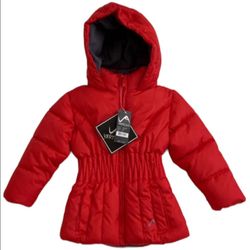 Vertical 9 Toddler Girl‘s  Red Hooded Puffer Jacket, 2T/2Years