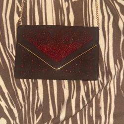 Dasein red sparkle crossbody purse