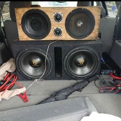 2 12inch Rockville Subwoofers Matching Amp 2 10inch Chuchero