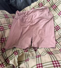 Pink Biker Shorts with Elastic Waistband