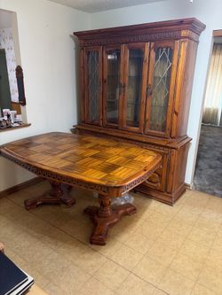Wood table & chairs