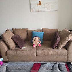 Brown Sofa with Love seats/ Couch