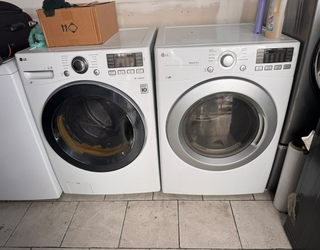 LG Front Load Washer & Dryer Set – Sensor Dry, Direct Drive – White
