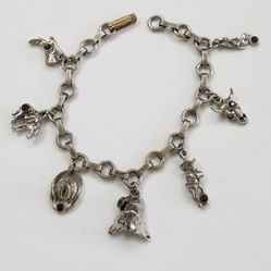Plated Western Charm Bracelet 