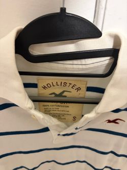 Hollister Striped Polo Shirt Size Small