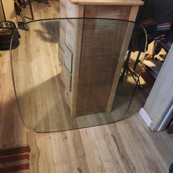 3 Foot By 3 Foot Tempered Glass Beveled Edge Tabletop