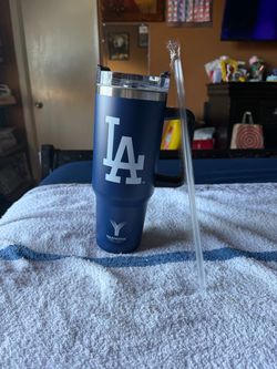 Yaamava, Los Dodgers Logo, Royal Blue 40oz Tumbler With Straw, New item