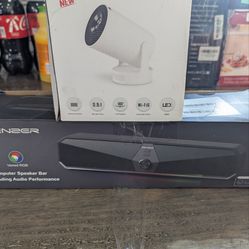 Projector with Bluetooth speaker