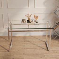 Glass Dining Table, 51 inch