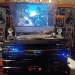 SONY 5.1 SACD 5 DISCS CHANGER AND FULLY AUTOMATIC TURNTABLE WITH BUILT-IN PHONO PREAMP $350 FINAL PRICE READ DESCRIPTION AND SEE 👀 ALL PICTURES 