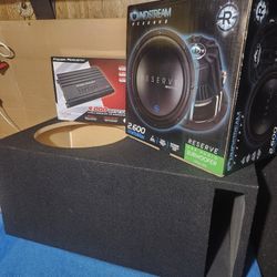 Soundstream Reserve 15" Daul 2  1300 Rms With Power Acoustik Vertigo 4k And Ported Subwoofer Box 18x14x32 Tuned To 32hz 