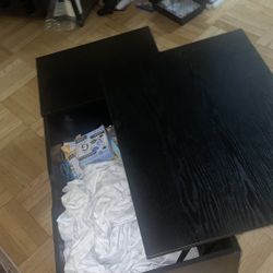 Modern Black Storage Coffee Table