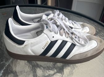 Adidas Samba OG Sneakers – White/Black – Men’s Size 11.5