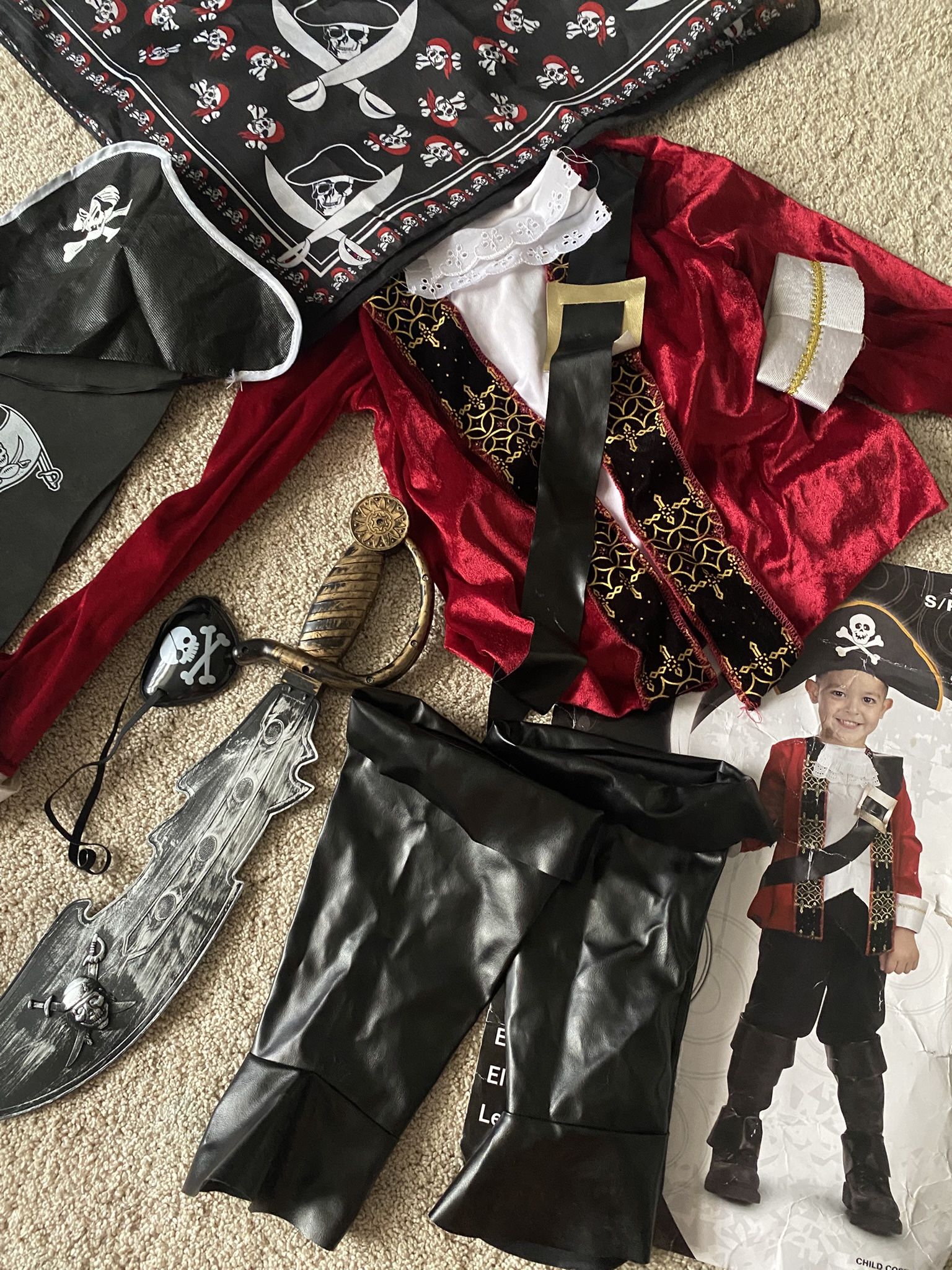 Pirate Costume Size 4-6