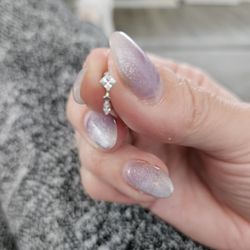 Earrings Body Jewelry White Gold Set 