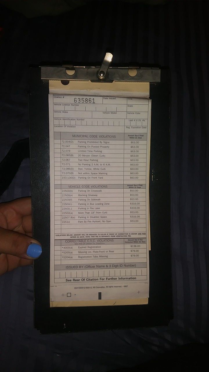 Galls Citation Clipboard