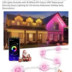 Nexillumi Permanent Outdoor Lights for House, 150ft Smart RGB LED Lights Outside with 16 Million DIY Colors, IP67 Waterproof