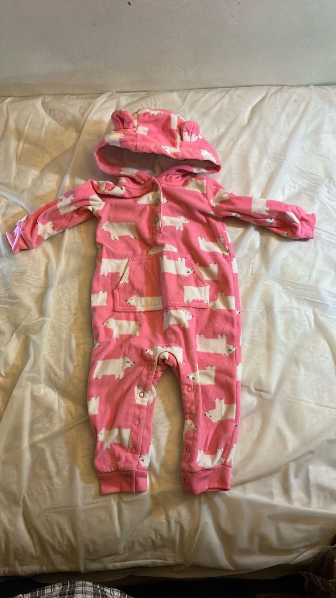 Pink Carter’s Non Footie 1 Pc Fleece Pjs For 12m Baby Girl