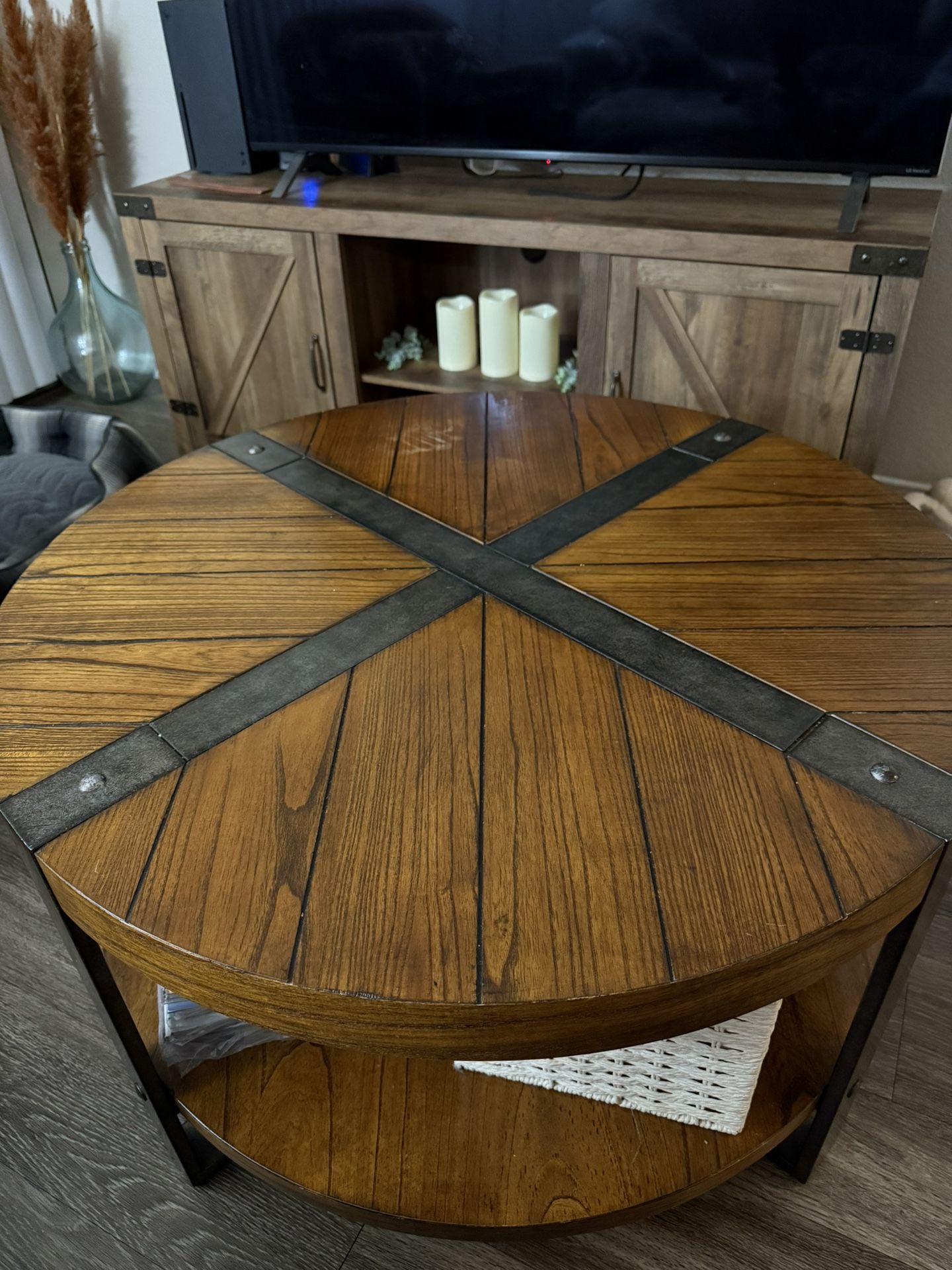 Rustic Wood Coffee Table 