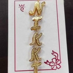 Danbury Mint Gold PLATED Ornament Personalize Name NIKKI