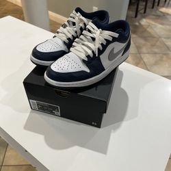 Jordan 1 Lows Navy And Grey