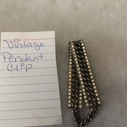 Vintage Pendant Clip With Chain