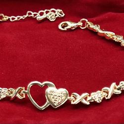 💕Hearts anklet💕14k gold filled available in different lengths   fast delivery 🚚🎁✈️