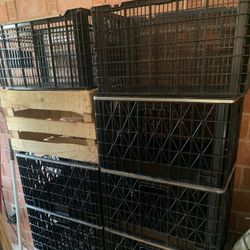 Many Different Vintage Milk Crates Available For Sale Vinyl Records LP Music Album Storage Boxes Containers