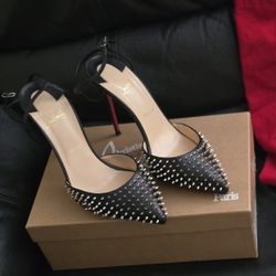 Christian Louboutin Black Spike Heels Size 9
