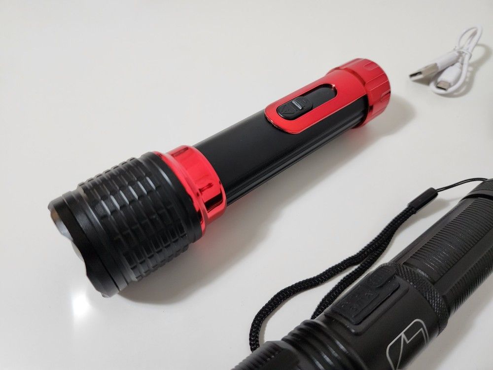 5pcs XHP70/50, Tactical Flashlight High Powered Torch Light High Lumen Zoomable Adjust