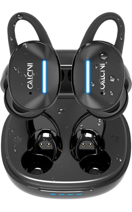 CALCINI Wireless Earbuds IPX8 Waterproof Touch Control