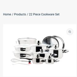 NUTRI-STAHL 22pc  COOKWARE SET