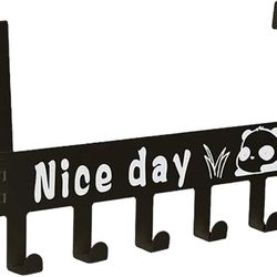 NEW Black metal over the door hanger rack.