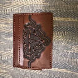 Justin Mens Steer Head Money Clip Wallet