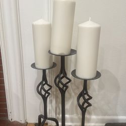 Candle Pillars - For Next To Fireplace 
