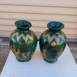 2 Flower Vase Pottery For $20