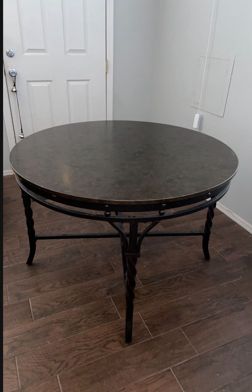 Brown Circle Table 