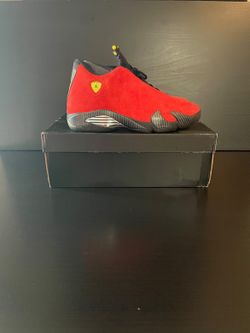 Jordan 14 Ferrari Red Black Yellow Sz 12 