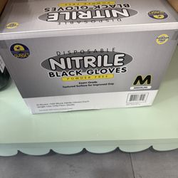 Black Nitrile Gloves 