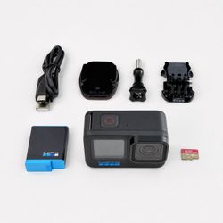 GoPro HERO10 Black Waterproof Action Camera w/ Battery SD Card Cable and Mount