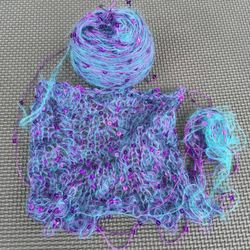 Mohair and Sequin Novelty Yarn