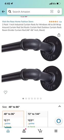 2pk Curtain Rods/ Indoor & Outdoor/ Farms house Style 
