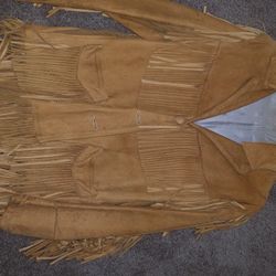 Genuine suede fringe jacket