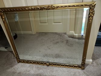 Vintage nurre mirrors large gold floral hanging mirror